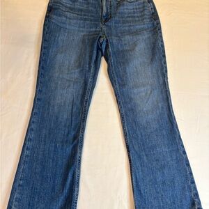 J. Crew Blue Denim Flare Crop Jeans